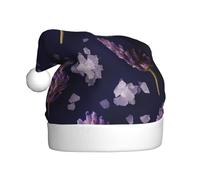 WHJDPP Chapeau de Noël doux et moelleux pour adulte Motif fleurs de lavande et sel spa Idéal pour une utilisation à long terme