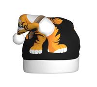 WHJDPP Chapeau de Noël durable pour adulte avec imprimé tigre avec une hache pour Halloween, Noël, Nouvel An