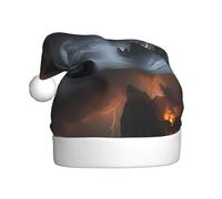 WHJDPP Chapeau de Noël imprimé Castle in the Waves pour adulte, doux, léger et moelleux pour homme et femme
