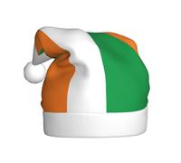 WHJDPP Chapeau de Noël imprimé drapeau de la Côte d'Ivoire pour adulte Doux et moelleux Idéal pour une utilisation à long terme
