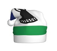 WHJDPP Chapeau de Noël imprimé drapeau du Lesotho pour adulte, doux et moelleux, idéal pour une utilisation à long terme