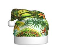 WHJDPP Chapeau de Noël imprimé Jungle of Love pour adulte, doux, léger et moelleux pour homme et femme
