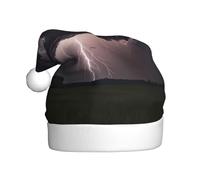 WHJDPP Chapeau de Noël imprimé orages pour adultes - Cadeau idéal pour homme et femme