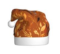 WHJDPP Chapeau de Noël imprimé orange brûlé pour adultes célébrations festives comme cadeau pour homme et femme