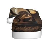 WHJDPP Chapeau de Noël imprimé sablier du temps pour adultes célébrations festives comme cadeau pour homme et femme