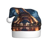 WHJDPP Chapeau de Noël imprimé Tour de Paris pour adulte Design doux, léger et moelleux pour homme et femme