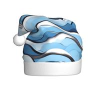 WHJDPP Chapeau de Noël imprimé vagues sur les rochers pour adulte, doux et moelleux, idéal pour une utilisation à long terme
