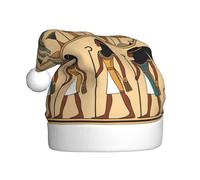 WHJDPP Chapeau de Noël imprimé « Women in ancient egypt » pour les célébrations festives pour adultes comme cadeau pour homme et femme