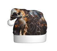 WHJDPP Chapeau de Noël New York Girafe Street Picture pour adulte Convient pour Halloween, Noël et Nouvel An