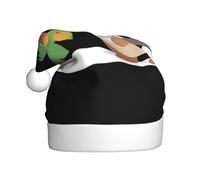 WHJDPP Chapeau de Noël pour adulte avec motif de gros ours cueillant des pêches, convient pour Halloween, Noël et Nouvel An