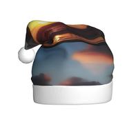 WHJDPP Chapeau de Noël pour adulte Motif coucher de soleil de Bali Convient pour Halloween, Noël et Nouvel An
