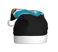 WHJDPP Chapeau de Noël pour adulte Motif léopard dans les vagues pour Noël, Halloween, Nouvel An, soldes, promotions