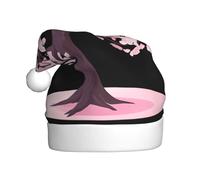 WHJDPP Chapeau de Noël romantique avec imprimé arbre de cerisier pour adulte, doux, léger et moelleux pour homme et femme