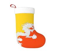WHJDPP Chaussette de Noël motif drapeau du Royaume du Bhoutan pour Halloween et Noël Décorez le bureau, arbre de Noël