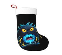 WHJDPP Chaussettes de Noël décoratives à impression de monstres à choc électrique pour Halloween, Noël et Nouvel An