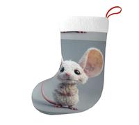 WHJDPP Chaussettes de Noël décoratives avec inscription « The Shy Little Mouse » - Convient pour les bureaux, les arbres de Noël