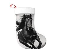 WHJDPP Chaussettes de Noël décoratives imprimées avec étalon noir pour Halloween, Noël et Nouvel An