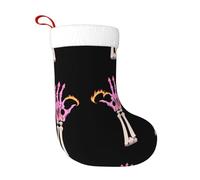 WHJDPP Chaussettes de Noël décoratives imprimées avec inscription « Fire Magic at Your Finger » pour Halloween, Noël et Nouvel An