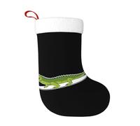 WHJDPP Chaussettes de Noël décoratives imprimées crocodiles Surf sur la plage pour Halloween, Noël et Nouvel An
