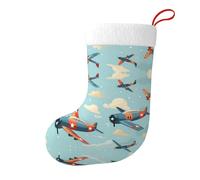 Whjdpp Chaussettes de Noël imprimées des deux côtés de la guerre mondiale pour les fêtes de vacances et décorations d'intérieur
