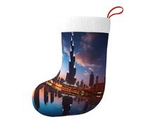 Whjdpp Chaussettes de Noël imprimées double face Dubaï Sidewinder Tower pour décoration d'intérieur de grande capacité