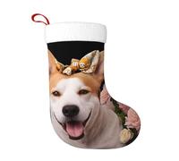 WHJDPP Chaussettes décoratives de Noël avec motif chien qui aime prendre des photos pour Halloween, Noël et Nouvel An
