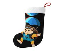 WHJDPP Chaussettes décoratives de Noël avec motif hérisson parachutisme pour ajouter une touche festive à Halloween, Noël