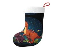 WHJDPP Chaussettes décoratives de Noël imprimées dinosaures dans le ciel étoilé pour ajouter une touche festive à Halloween, Noël