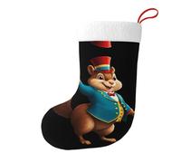 WHJDPP Chaussettes décoratives de Noël imprimées « The Squirrel who directs the circus » - Ajoutez une touche festive à Halloween, Noël