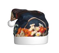 WHJDPP Chrysanthemums In Full Bloom Picture Christmas Hat for Adult for Christmas Halloween New Year Soldes Promotions