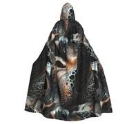 WHJDPP Close-up of Coral Printing Cape à capuche pour adulte sans fermeture éclair, confortable et durable pour les jeux de rôle