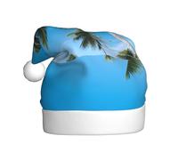WHJDPP Coconut Grove By The Sea Prints Bonnet de Noël pour adulte Design doux, léger et moelleux pour homme et femme