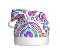 WHJDPP Continuation of Flowers Prints Chapeau de Noël pour adulte Design doux, léger et moelleux pour homme et femme