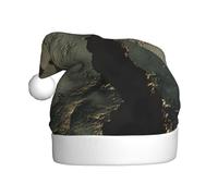 WHJDPP Cracks in the Earth Picture Chapeaux de Noël en peluche pour homme et femme