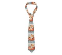 Whjdpp Cravate pour homme avec impression The Adventures Of Little Fox pour affaires, quotidien, travail, anniversaire, mariage, fête, banquet, cadeau