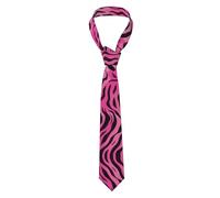 Whjdpp Cravate pour homme Imprimé zèbre Tigre Léopard Rose Pour affaires, quotidien, travail, anniversaire, mariage, fête, banquet, cadeau