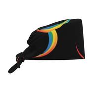 WHJDPP Crows Over The Rainbow Bonnet de travail de nettoyage pour homme et femme, réglable, absorbant la transpiration, respirant
