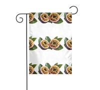 WHJDPP Délicieux drapeaux de jardin avec impression fruits de la passion 30,5 x 45,7 cm pour décoration de cour avec une largeur de poteau de 3 cm (drapeau uniquement, mât non inclus)