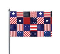 WHJDPP Drapeau de décoration d'extérieur avec motif étoiles 0,9 x 1,5 m - Bannière en polyester durable pour cour, terrasse, porche et présentations festives - Couleurs vives et installation facile