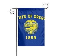 WHJDPP Drapeau de jardin imprimé drapeau de l'État de l'Oregon 30,5 x 45,7 cm pour décoration de cour avec une largeur de poteau de 3 cm (drapeau uniquement, mât non inclus)