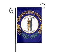 WHJDPP Drapeau de jardin imprimé drapeau de l'État du Kentucky 30,5 x 45,7 cm pour décoration de cour avec une largeur de poteau de 3 cm (drapeau uniquement, mât non inclus)