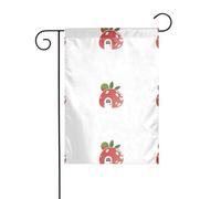 WHJDPP Drapeau de jardin imprimé tête pleine de fraises 30,5 x 45,7 cm pour décoration de cour avec une largeur de poteau de 3 cm (drapeau uniquement, mât non inclus)