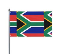 WHJDPP Drapeau de l'Afrique du Sud - 0,9 x 1,5 m - Décoration extérieure - Bannière en polyester durable pour cour, terrasse, porche et présentations festives - Couleurs vives et installation facile