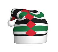 WHJDPP Drapeau de l'Etat de Palestine Image Chapeau de Noël pour Adulte pour Noël, Halloween, Nouvel An, Soldes, Promotions