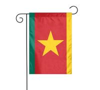 WHJDPP Drapeau du Cameroun - 30,5 x 45,7 cm - Pour décoration de cour - Largeur de poteau de 3 cm (drapeau uniquement, mât non inclus)