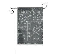 WHJDPP Drapeaux de jardin à motif géométrique mathématiques geek - 30,5 x 45,7 cm - Pour décoration de cour avec une largeur de poteau de 3 cm (drapeau uniquement, mât non inclus)