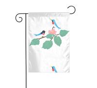 WHJDPP Drapeaux de jardin avec impression bégonia et hirondelle 30,5 x 45,7 cm pour décoration de cour avec une largeur de poteau de 3 cm (drapeau uniquement, mât non inclus)