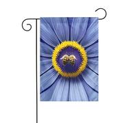 WHJDPP Drapeaux de jardin avec impression de fleurs, cœur, abeille, 30,5 x 45,7 cm pour décoration de cour avec une largeur de poteau de 3 cm (drapeau uniquement, mât non inclus)