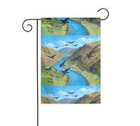 WHJDPP Drapeaux de jardin avec impression d'hirondelle volante de printemps 30,5 x 45,7 cm pour décoration de cour avec une largeur de poteau de 3 cm (drapeau uniquement, mât non inclus)