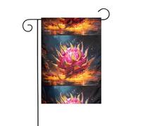 WHJDPP Drapeaux de jardin avec impression fruit du dragon flamme, 30,5 x 45,7 cm pour décoration de cour avec une largeur de poteau de 3 cm (drapeau uniquement, mât non inclus)